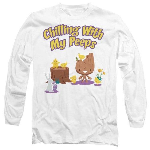 Front - Guardians Of The Galaxy Unisex Adult Chilling With My Peeps Groot T-Shirt