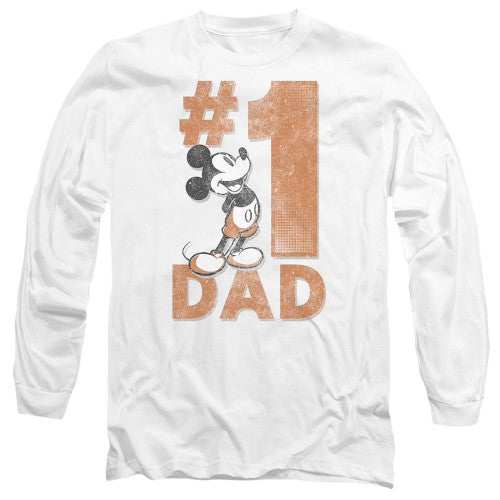 Front - Disney Unisex Adult Number 1 Dad Mickey Mouse T-Shirt
