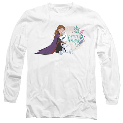 Front - Frozen Unisex Adult Like Warm Hugs Anna Olaf T-Shirt