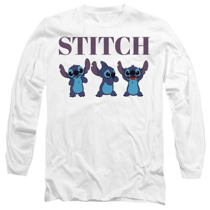Front - Lilo & Stitch Unisex Adult Stitch Triple T-Shirt