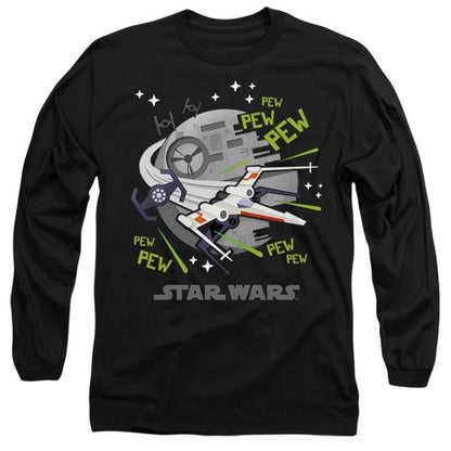 Front - Star Wars Unisex Adult Pew Pew X-Wing T-Shirt