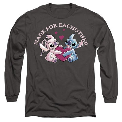 Front - Lilo & Stitch Unisex Adult Made For Each Other T-Shirt