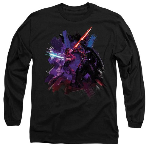 Front - Star Wars Unisex Adult Obi Wan Kenobi Vader Painted T-Shirt