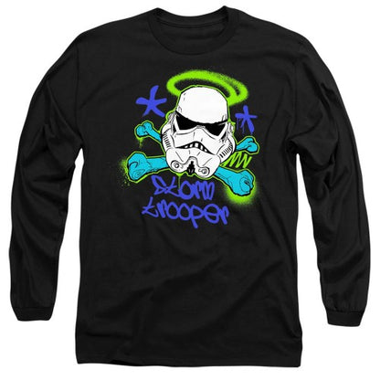 Front - Star Wars Unisex Adult Stormtrooper Stencil T-Shirt