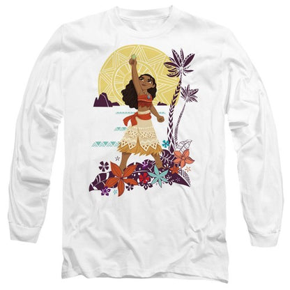 Front - Moana Unisex Adult Heart Sunset T-Shirt