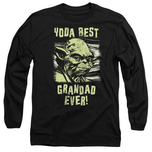 Front - Star Wars Unisex Adult Yoda Best Grandad Comic T-Shirt