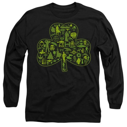 Front - Star Wars Unisex Adult Clover Icons St Patricks Day T-Shirt