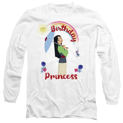 Front - Mulan Unisex Adult Birthday Princess And Her Lucky Cricket T-Shirt