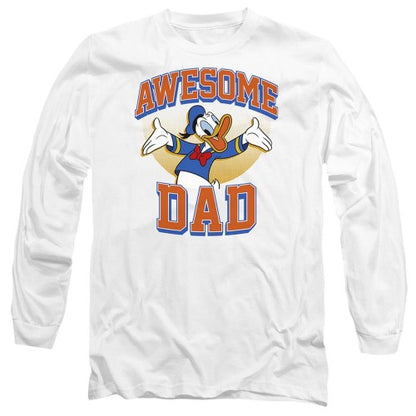 Front - Disney Unisex Adult Awesome Dad Donald Duck T-Shirt