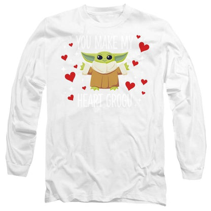 Front - Star Wars Unisex Adult You Make My Heart Grogu T-Shirt