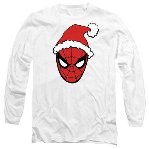 Front - Spider-Man Unisex Adult Santa Hat T-Shirt
