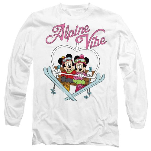 Front - Disney Unisex Adult Alpine Vibes Mickey Mouse T-Shirt