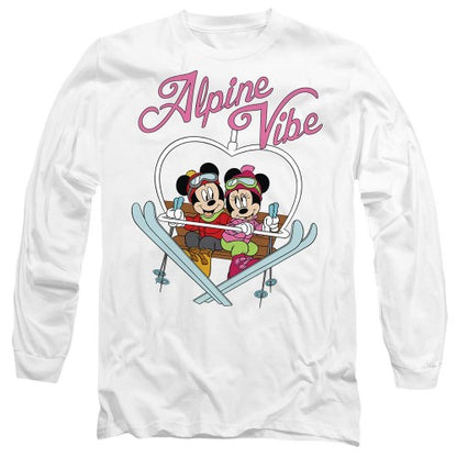 Front - Disney Unisex Adult Alpine Vibes Mickey Mouse T-Shirt