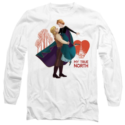 Front - Frozen Unisex Adult My True North Anna Kristoff Valentine`s Day T-Shirt