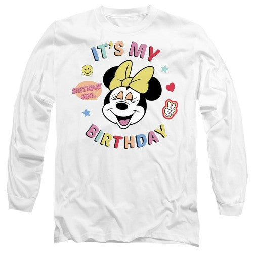 Front - Disney Unisex Adult It´s My Birthday Minnie Mouse T-Shirt
