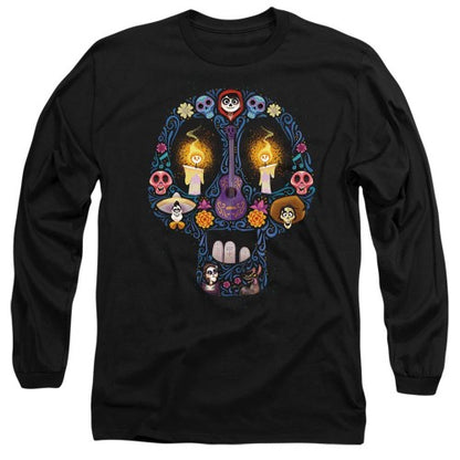 Front - Coco Unisex Adult Day Of The Dead Ernesto Miguel Hector Skull T-Shirt
