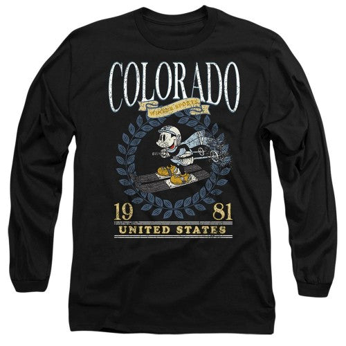 Front - Disney Unisex Adult Colorado Ski Mickey Mouse T-Shirt