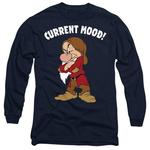 Front - Snow White And The Seven Dwarfs Unisex Adult Current Mood Grumpy T-Shirt