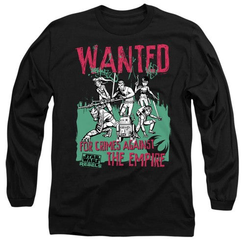Front - Star Wars Unisex Adult Wanted Rebels T-Shirt