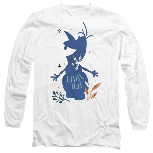 Front - Frozen Unisex Adult Chill Out Olaf Silhouette T-Shirt