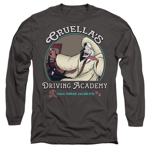 Front - Disney Villains Unisex Adult Cruella´s Driving School T-Shirt