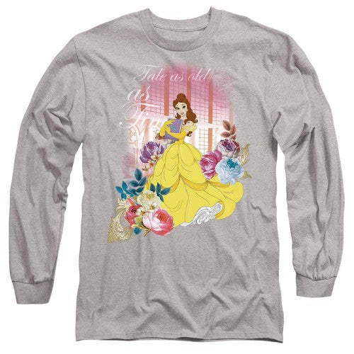 Front - Beauty And The Beast Unisex Adult Belle Flowers T-Shirt