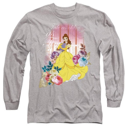 Front - Beauty And The Beast Unisex Adult Belle Flowers T-Shirt
