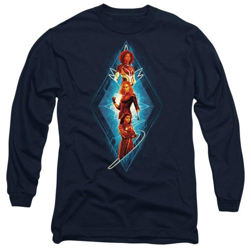 Front - The Marvels Unisex Adult Diamond Trio T-Shirt