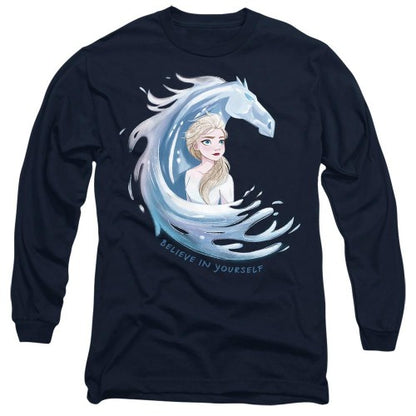 Front - Frozen Unisex Adult Believe In Yourself Elsa & Nokk T-Shirt