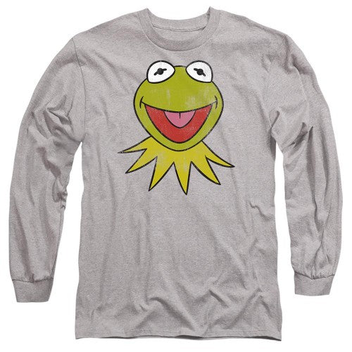 Front - The Muppets Unisex Adult Kermit Head T-Shirt