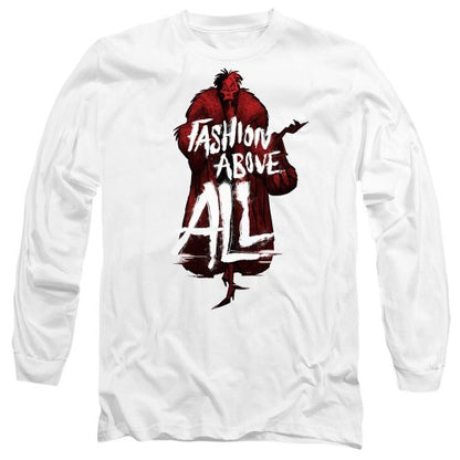 Front - Disney Villains Unisex Adult Fashion Above All Cruella De Vil T-Shirt