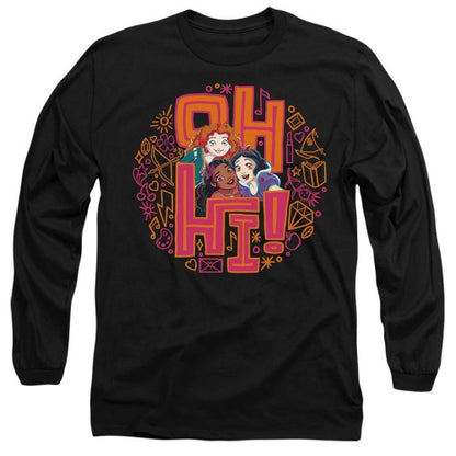 Front - Disney Princess Unisex Adult Oh Hi! Merida Moana Snow White T-Shirt