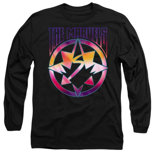 Front - The Marvels Unisex Adult Gradient Logo T-Shirt