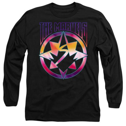Front - The Marvels Unisex Adult Gradient Logo T-Shirt