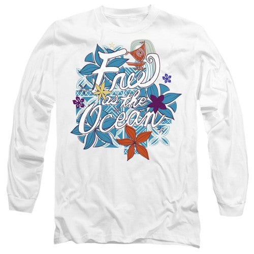 Front - Moana Unisex Adult Free As The Ocean T-Shirt
