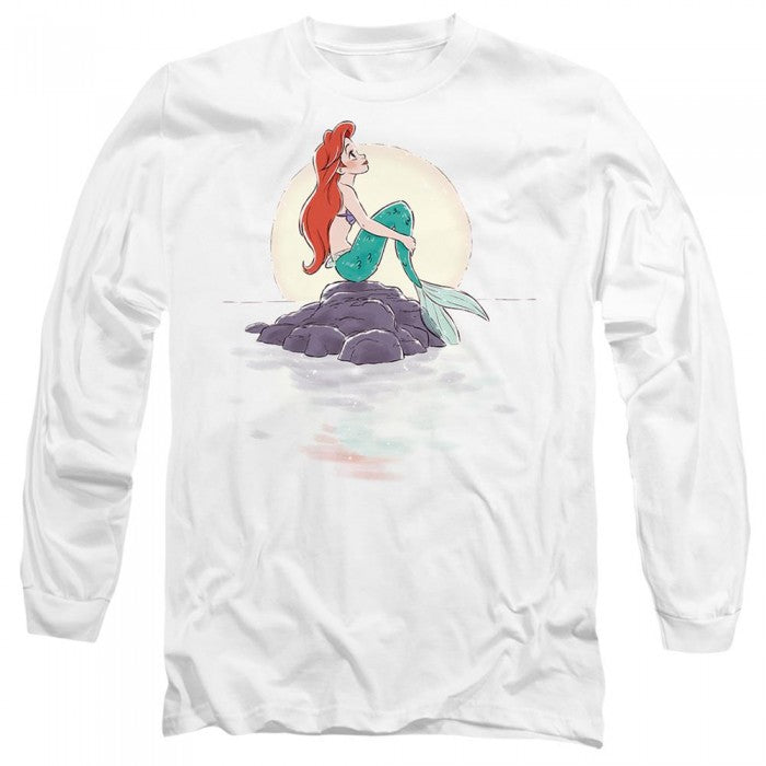 Front - The Little Mermaid Unisex Adult Ariel Sunset T-Shirt
