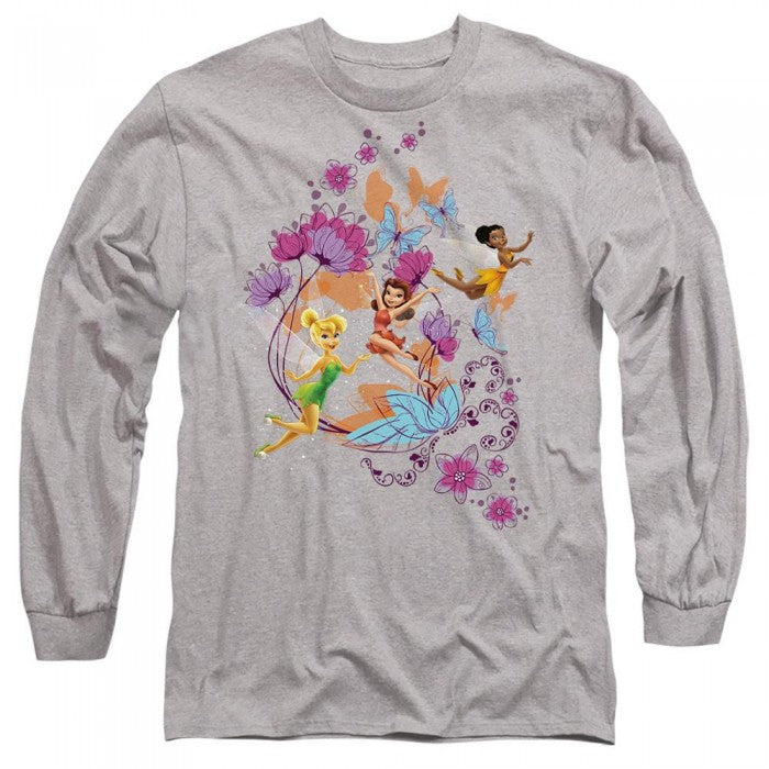 Front - Disney Fairies Unisex Adult And Butterflies Tinker Bell & Rosetta T-Shirt