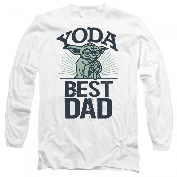 Front - Star Wars Unisex Adult Yoda Best Dad Fathers Day T-Shirt