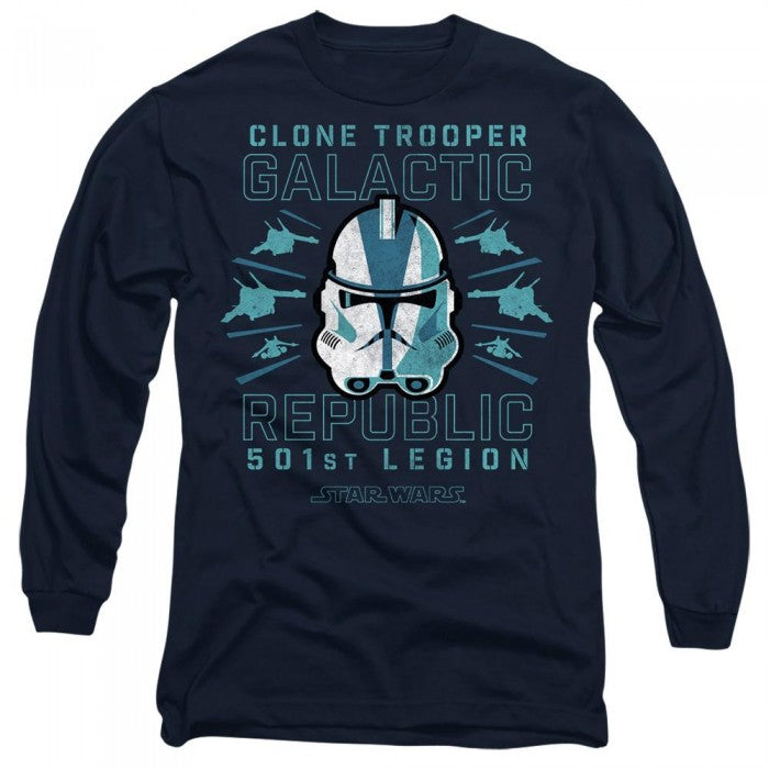 Front - Star Wars Unisex Adult 501st Clone Trooper T-Shirt