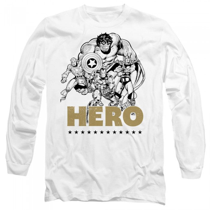 Front - Avengers Unisex Adult Hero Group Fathers Day T-Shirt