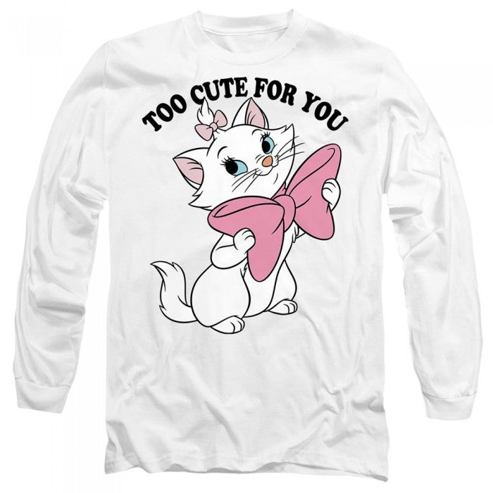Front - The Aristocats Unisex Adult Too Cute For You Marie Valentine`s Day T-Shirt