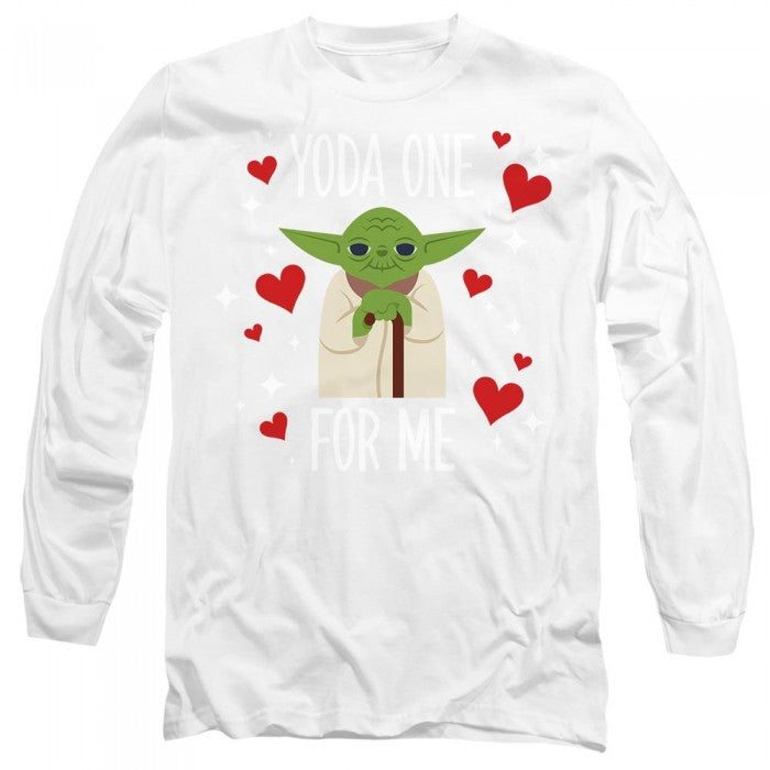 Front - Star Wars Unisex Adult One For Me Yoda Valentine`s Day T-Shirt