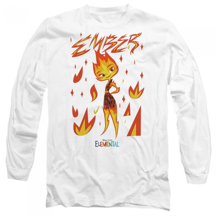 Front - Elemental Unisex Adult Ember Fire T-Shirt