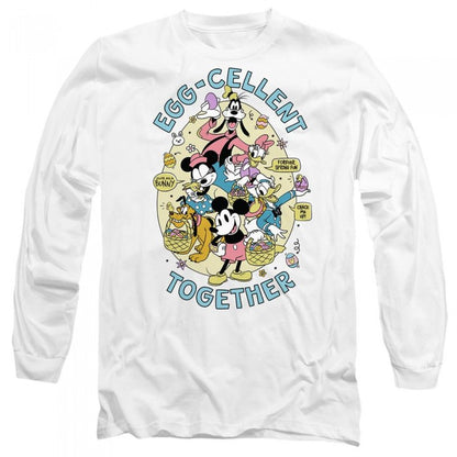 Front - Mickey Mouse Unisex Adult Eggcellent Together Easter T-Shirt