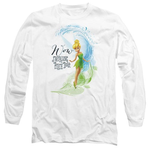 Front - Disney Fairies Unisex Adult Wow Swirling Pixie Dust Tinker Bell T-Shirt