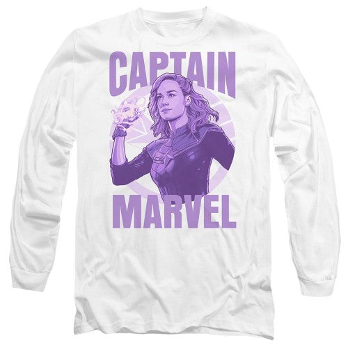 Front - The Marvels Unisex Adult Captain Marvel T-Shirt