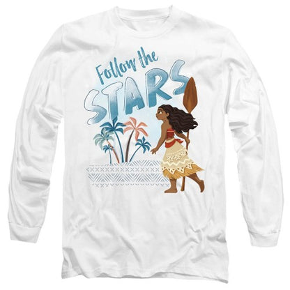 Front - Moana Unisex Adult Follow The Stars T-Shirt