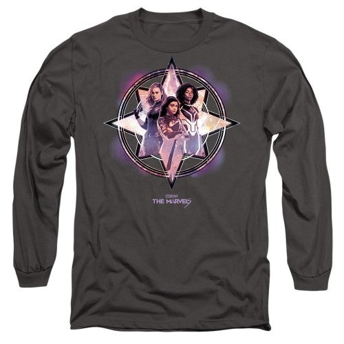 Front - The Marvels Unisex Adult Cosmic Heroes T-Shirt