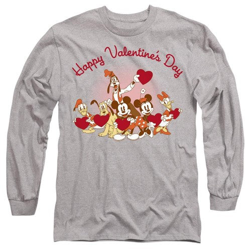 Front - Mickey Mouse Unisex Adult Happy Valentine`s Day T-Shirt