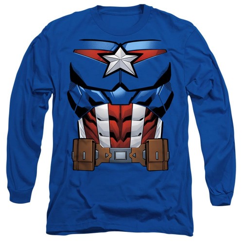 Front - Captain America Unisex Adult Costume T-Shirt
